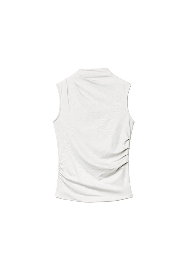 Moudda STRADIVARIUS - T-Shirt S/M avec Col Cheminée Froncé - Tunisie 1