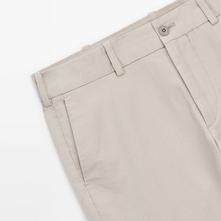 Moudda Massimo Dutti - Pantalon coton/lin détail poche coupe slim - Tunisie 6