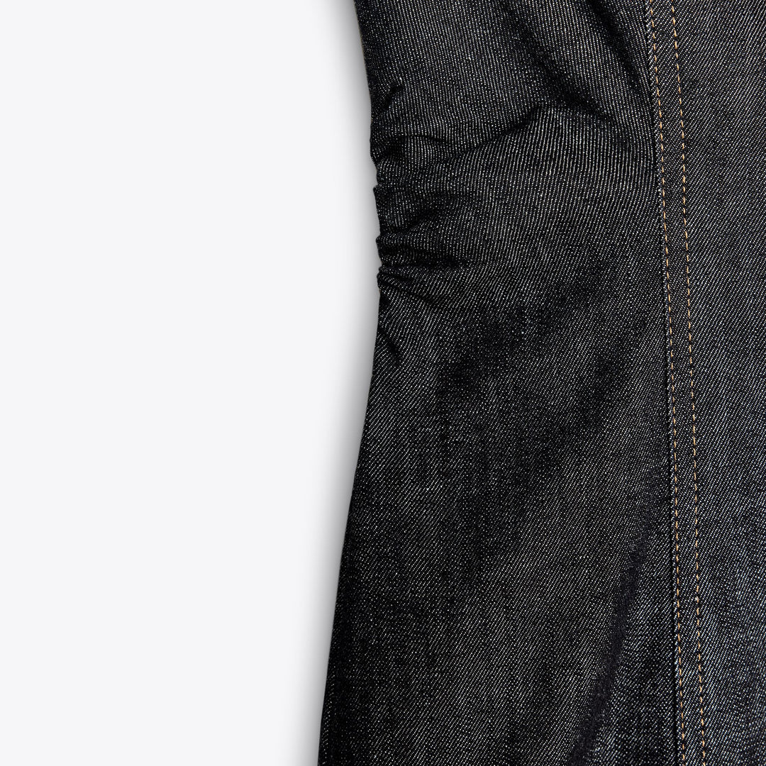 Moudda ZARA - Robe Mini Denim - Manches Courtes & Encolure Forcée - Tunisie 3