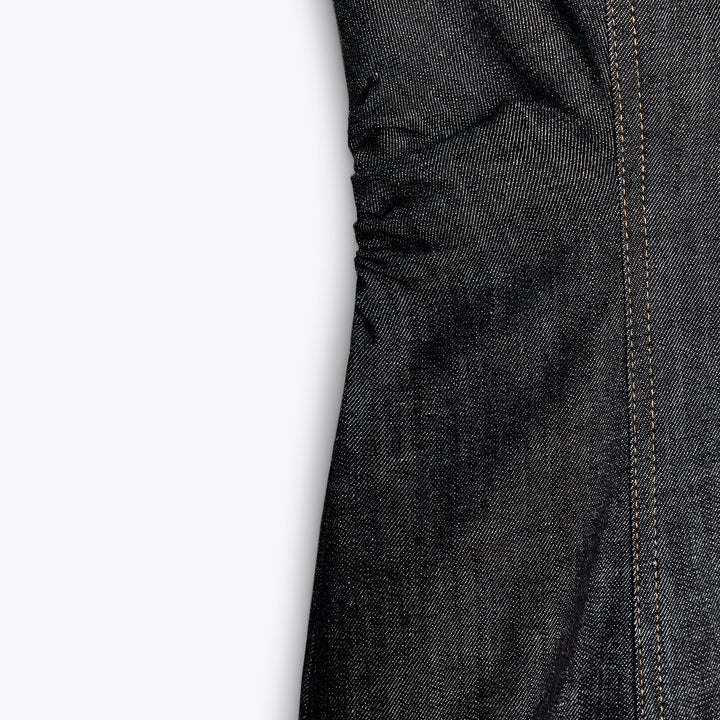 Moudda ZARA - Robe Mini Denim - Manches Courtes & Encolure Forcée - Tunisie 3
