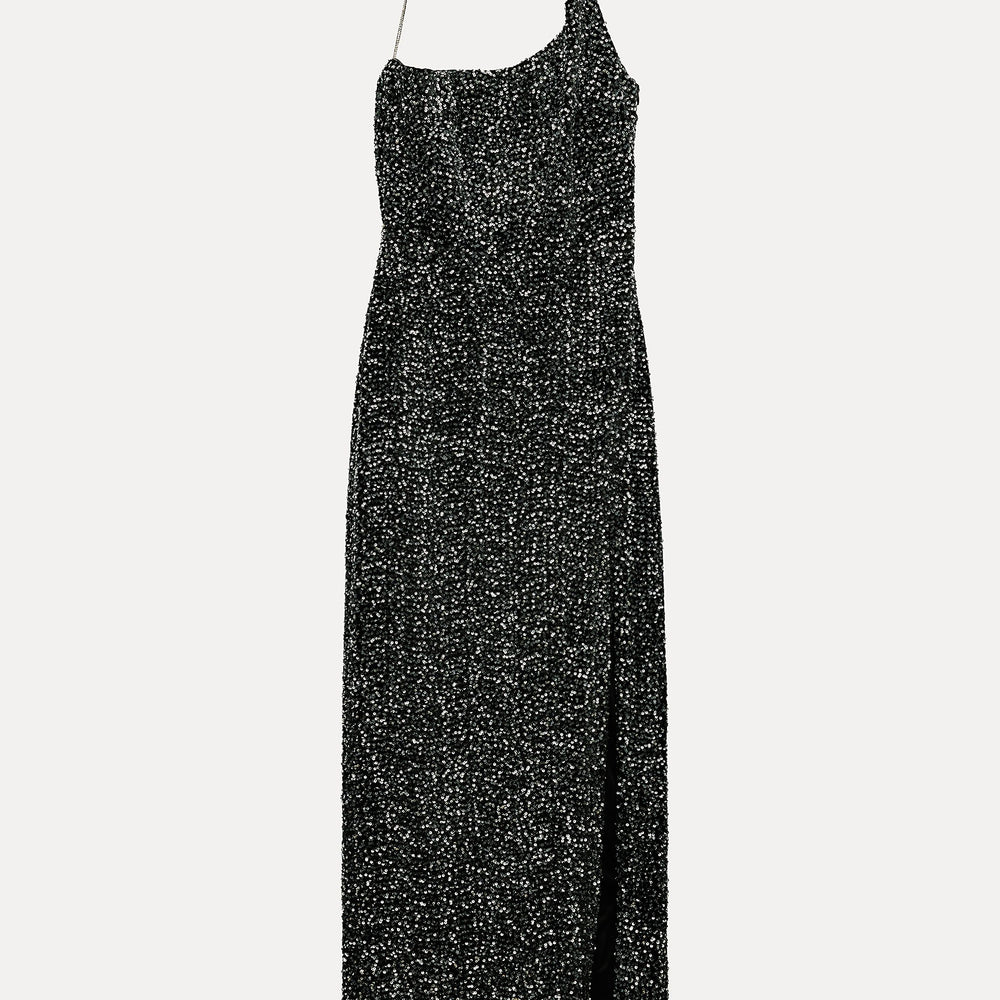 Moudda ZARA - Robe mi-longue pailletée asymétrique drapée - Tunisie 2