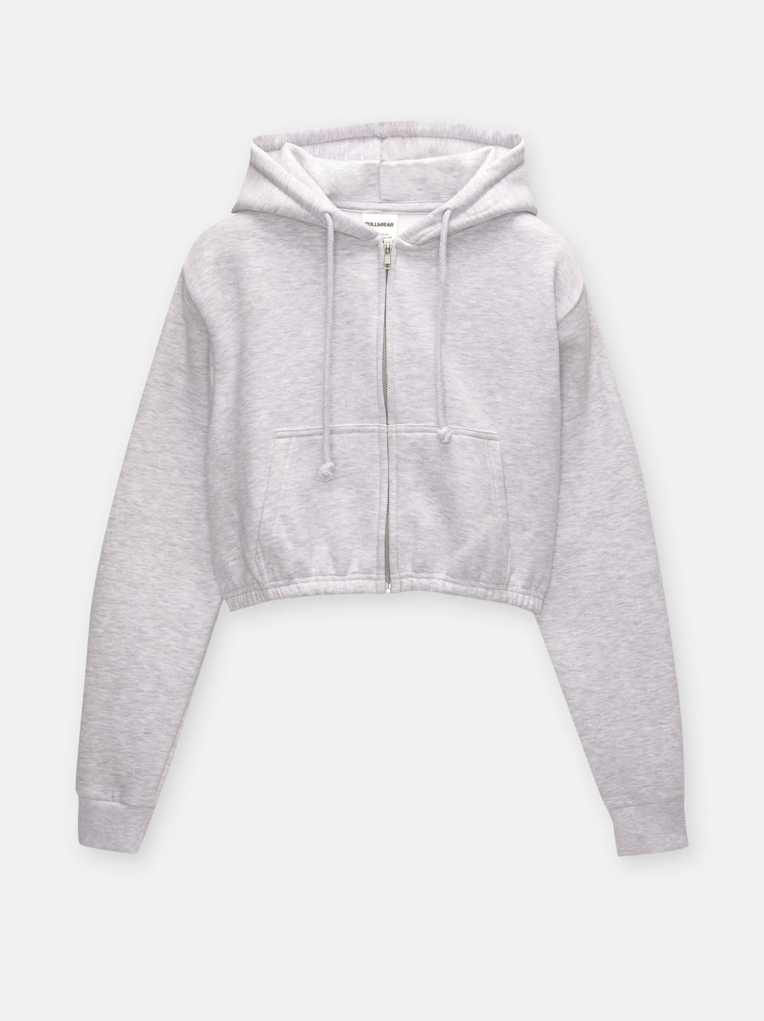 Moudda PULL & BEAR - Sweat Gris à Fermeture Capuche Crop Tunnel - Tunisie 1