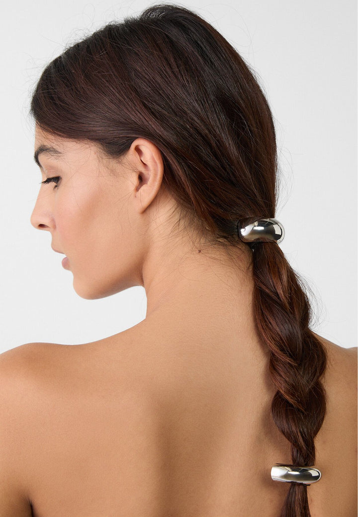 Moudda STRADIVARIUS - Lot de 2 Élastiques à Cheveux Métalliques - Tunisie 3