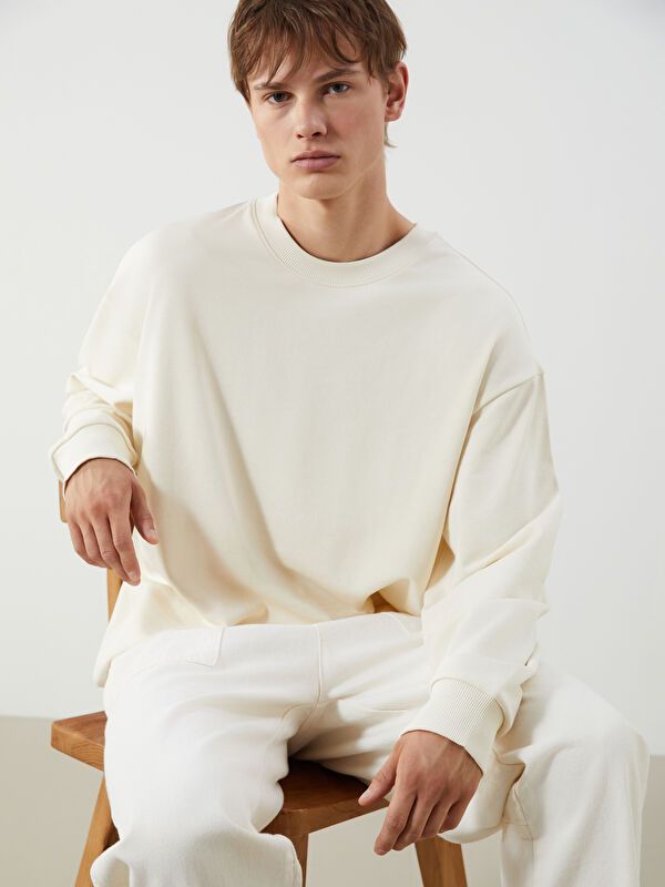 Moudda LC Waikiki - Sweatshirt en jersey Homme Beige pâle - Tunisie 1