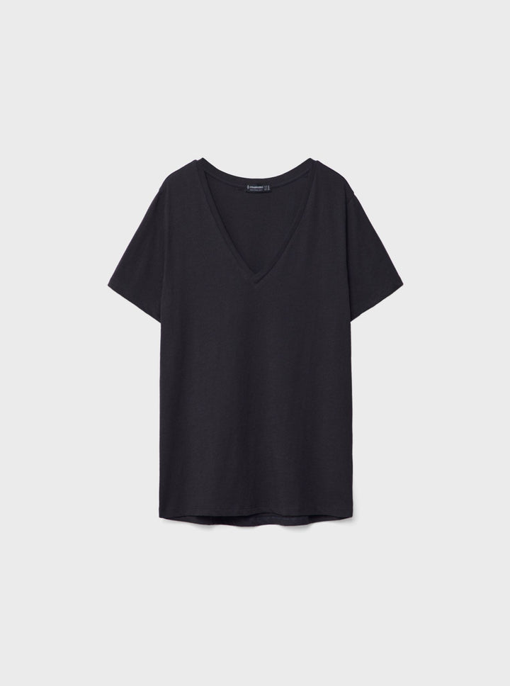 Moudda STRADIVARIUS - T-Shirt Basique Manche Courte Col V - Tunisie 2