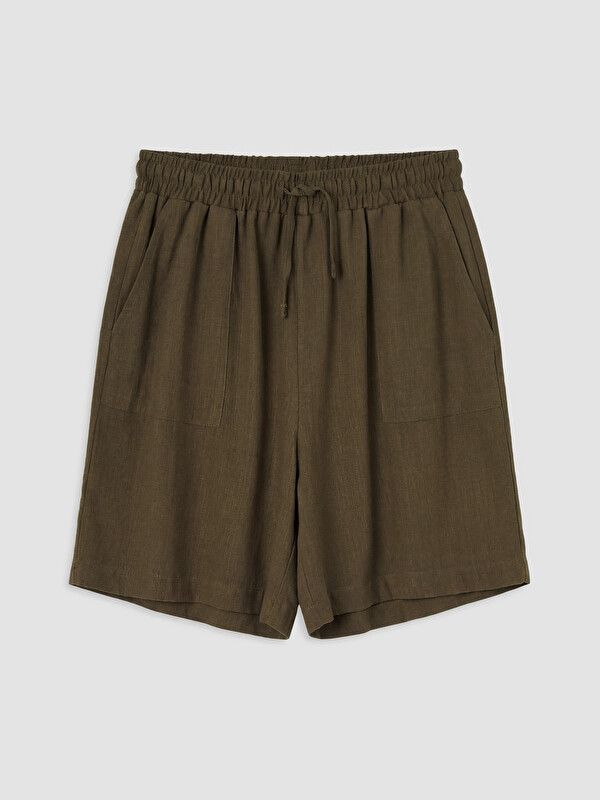 Moudda LC Waikiki - Short en tissu pour Femme couleur Vert kaki - Tunisie 1