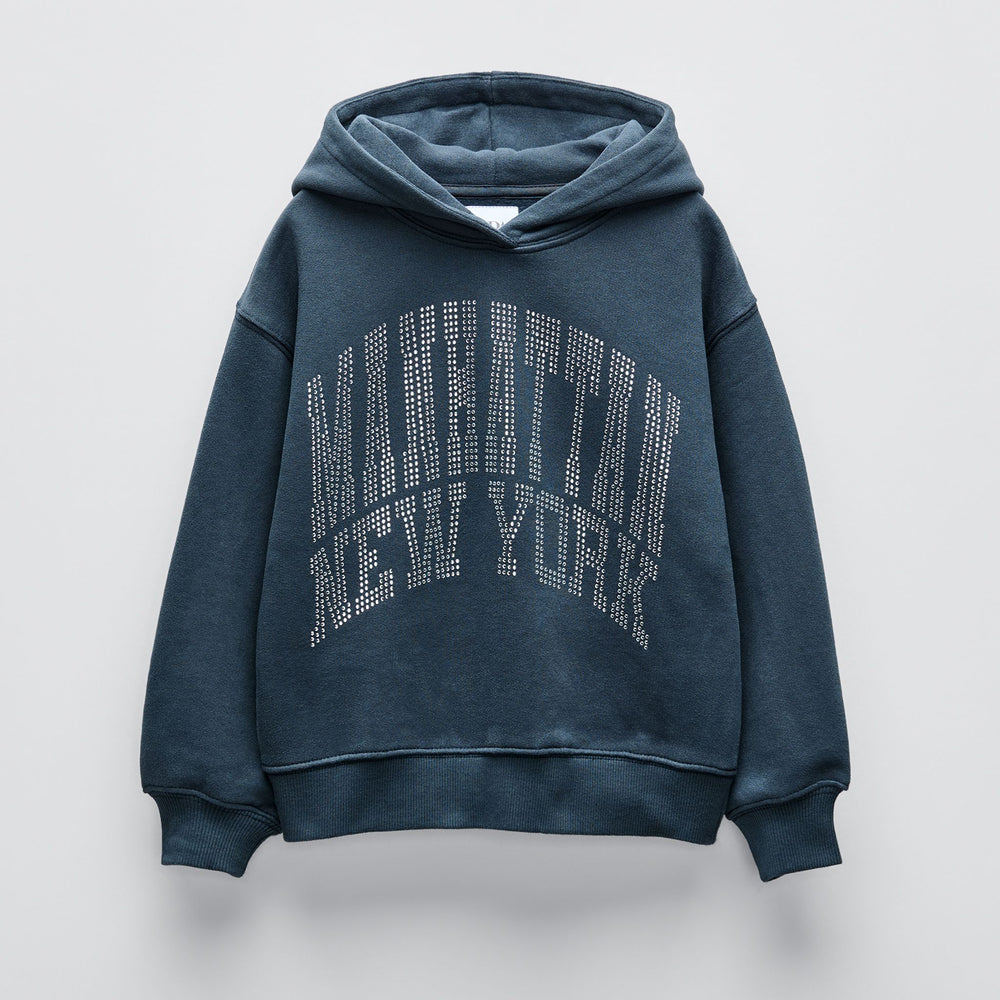 Moudda ZARA - Sweat à capuche texte strass - Tunisie 2