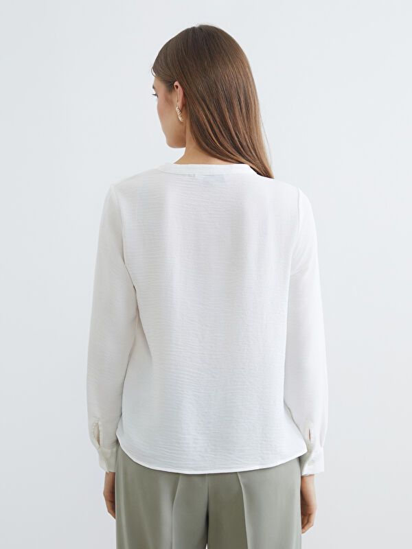 Moudda LC Waikiki - Chemisier (blouse) manches longues en tissu pour Femme - Tunisie 4