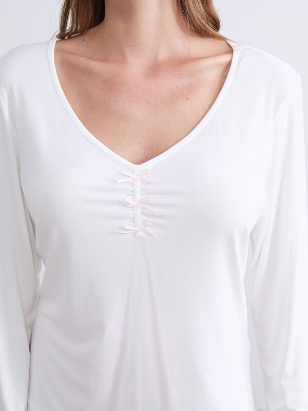 Moudda LC Waikiki - Pyjama manches longues en tissu pour Femme - Tunisie 3