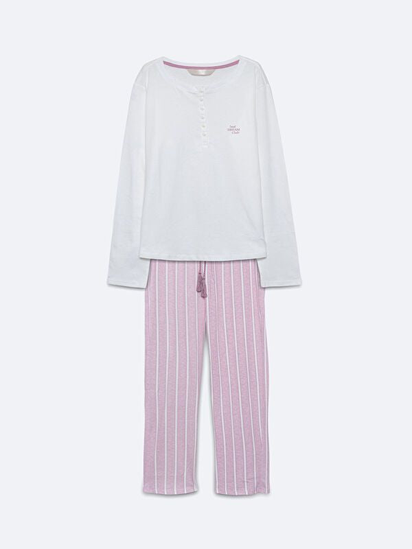 Moudda LC Waikiki - Pyjama en jersey à manches longues pour Femmes - Tunisie 5