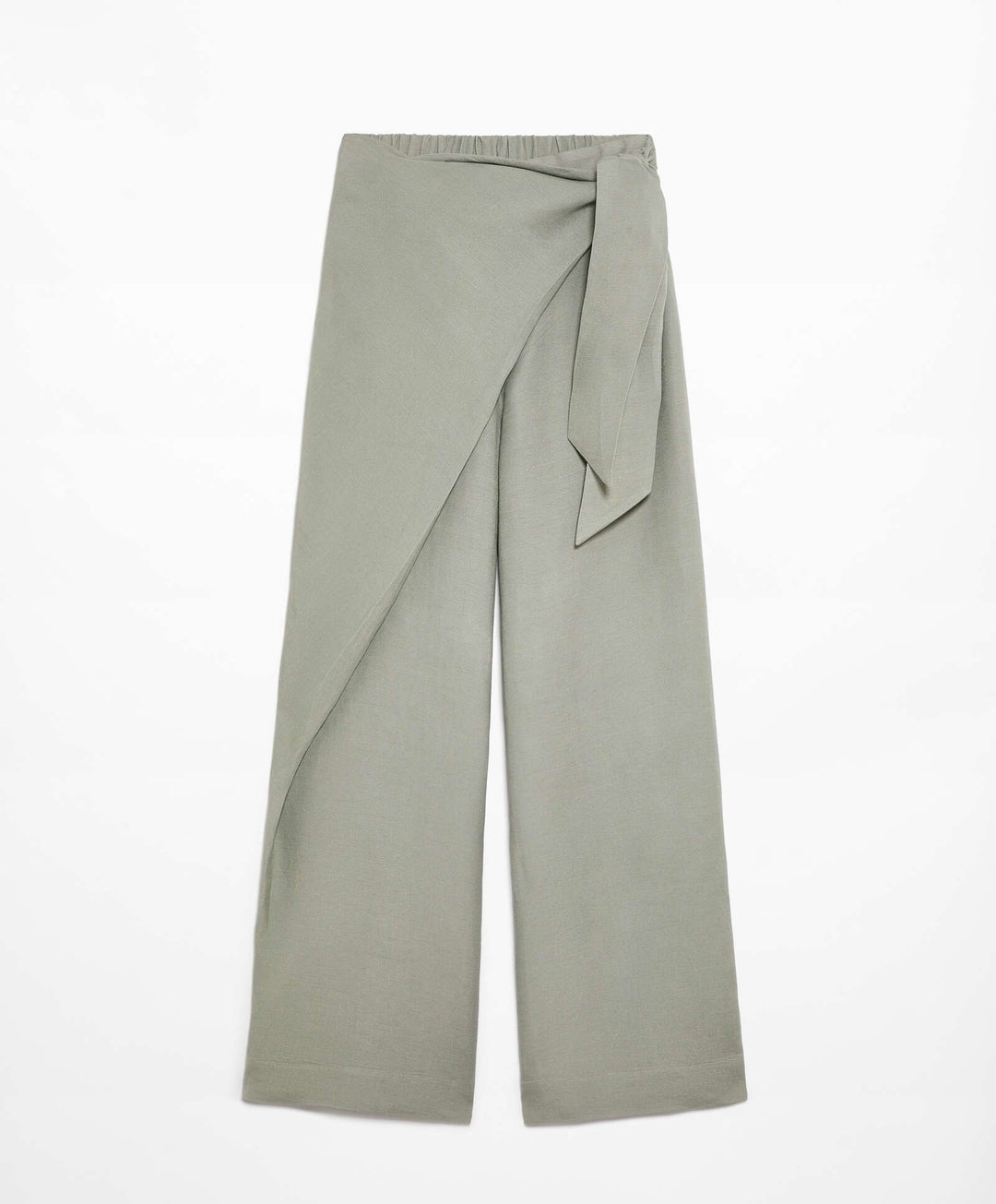 Moudda Oysho - Pantalon Croisé Lin Viscose Taille Haute - Tunisie 2