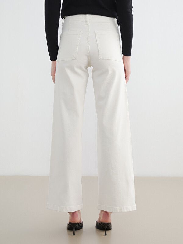 Moudda LC Waikiki - Jean basique en denim pour Femme couleur Rodeo blanc - Tunisie 4