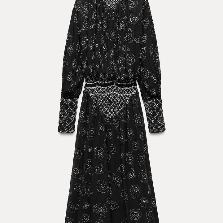 Moudda ZARA - Robe imprimée froncée avec strass - Tunisie 1