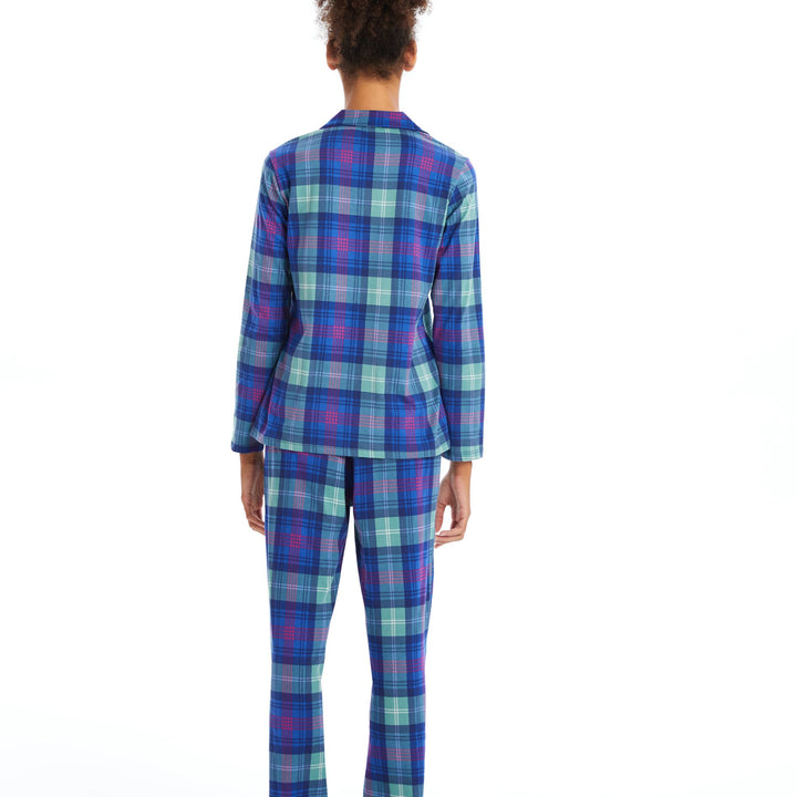 Moudda LC Waikiki - Pyjama manches longues Femme Bleu imprimé moyen - Tunisie 4