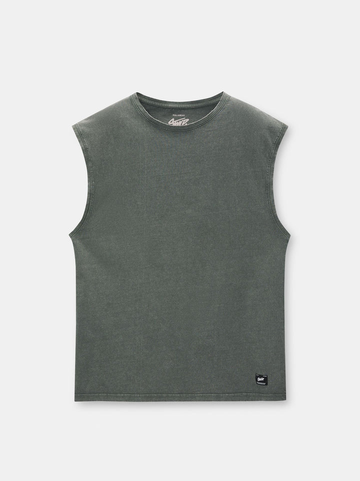 Moudda PULL & BEAR - Débardeur Épaule Tombante Teinture Garment - Tunisie 3