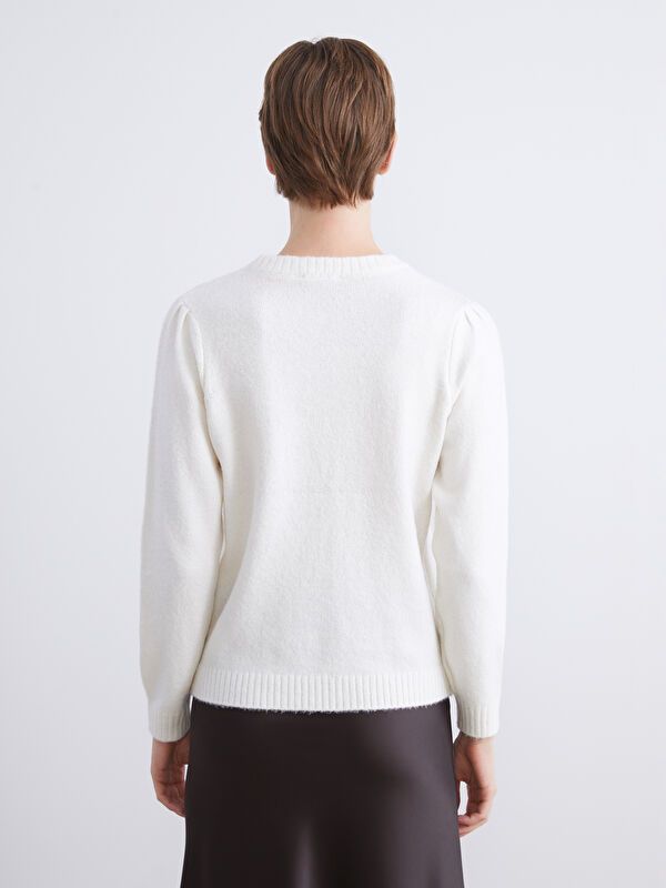 Moudda LC Waikiki - Pull tricot maternité Femme Ecru - Tunisie 4