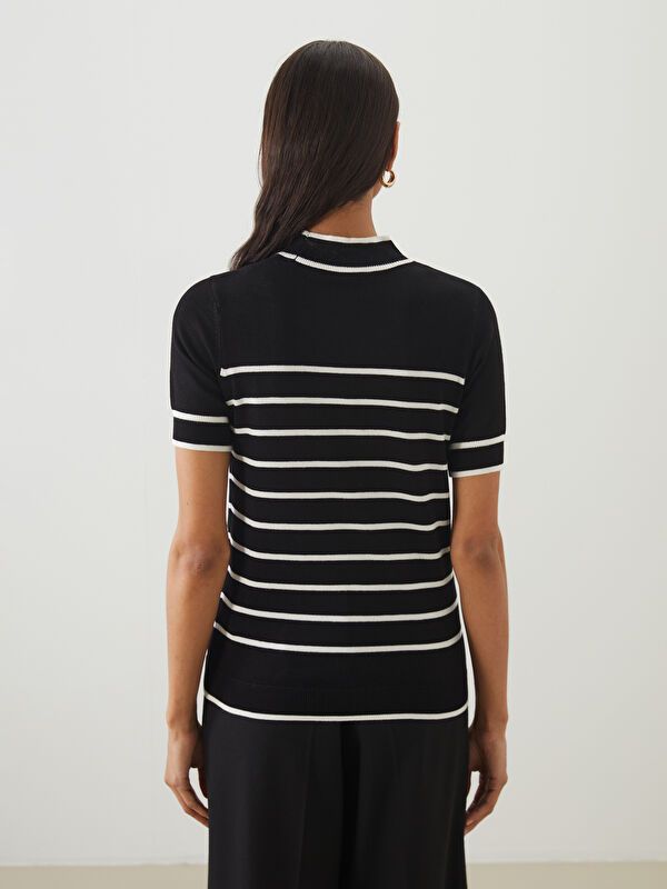 Moudda LC Waikiki - Pull en tricot Femme Vanille rayée - Tunisie 4