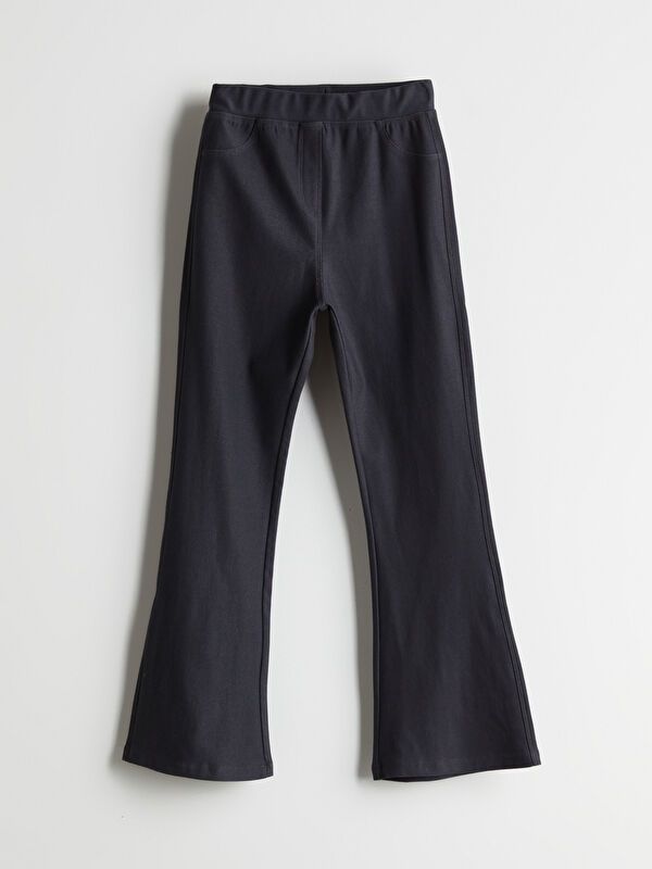 Moudda LC Waikiki - Pantalon jersey basique Fille Lavage à l'acide noir - Tunisie 1