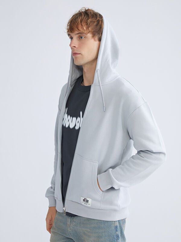 Moudda LC Waikiki - Cardigan en jersey Homme Gris clair - Tunisie 1