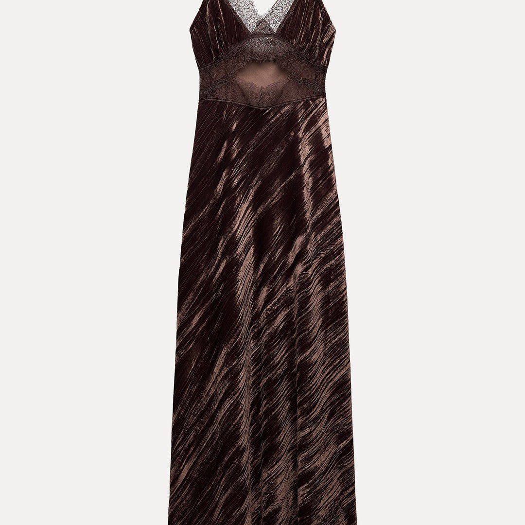 Moudda ZARA - Robe Midi en Velours et Dentelle - Tunisie 2