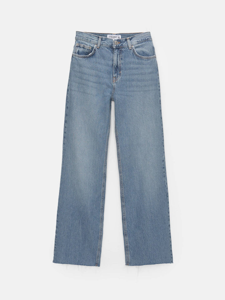 Moudda PULL & BEAR - Pantalon Denim Droit - Taille Haute - Tunisie 4