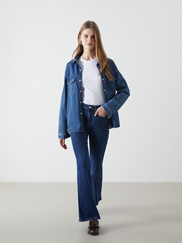 Moudda LC Waikiki - pantalon tissé en jean pour Femmes - Tunisie 1