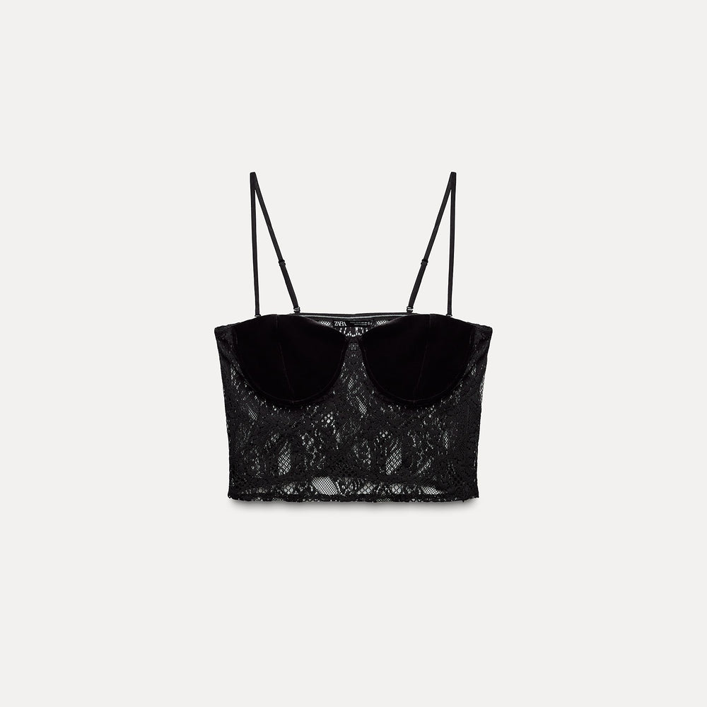 Moudda ZARA - Haut dentelle combiné velours - Tunisie 2