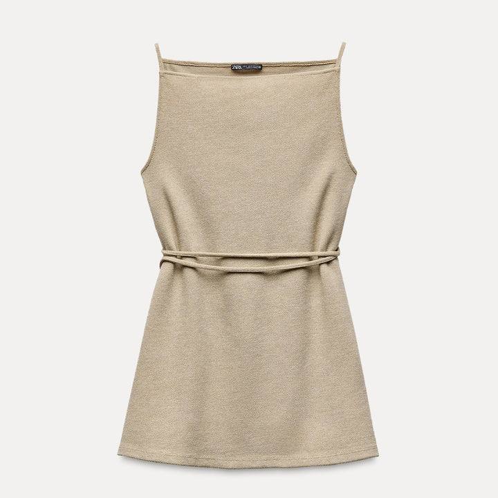 Moudda ZARA - Top Long à Ceinture Doux Piqué - Tunisie 1