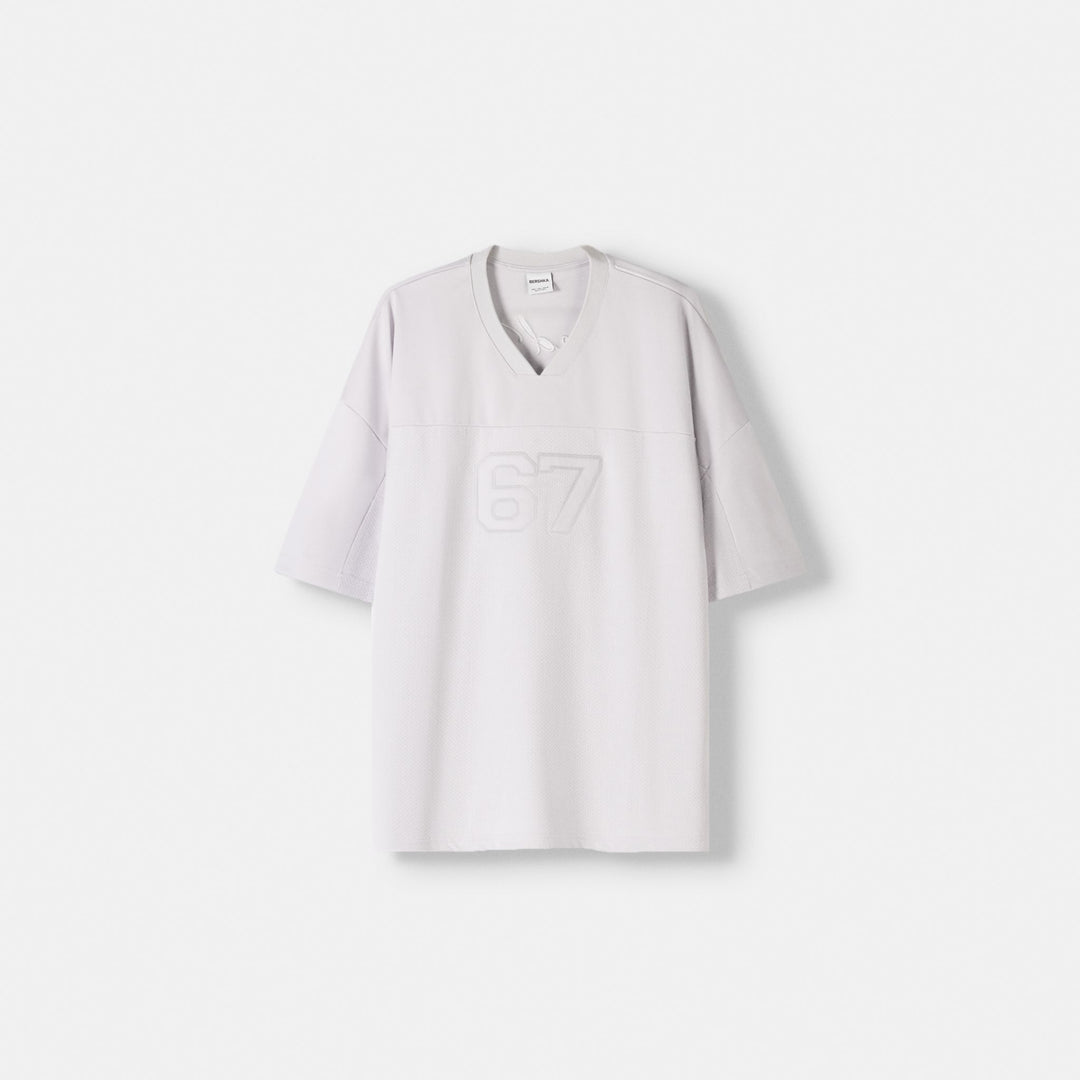 Moudda BERSHKA - Maillot de Basket en Mesh à Broderies - Tunisie 1