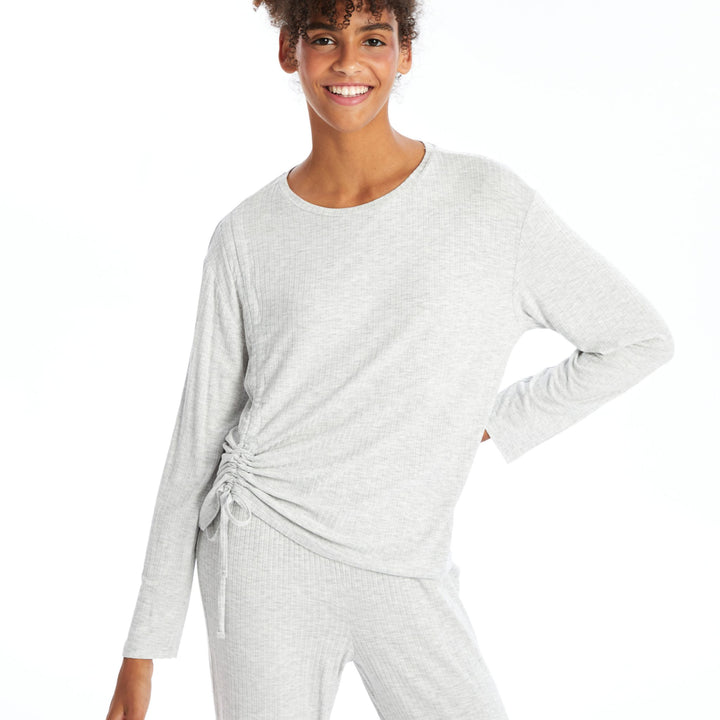 Moudda LC Waikiki - Pyjama en jersey manches longues Femme Mélange de gris - Tunisie 2