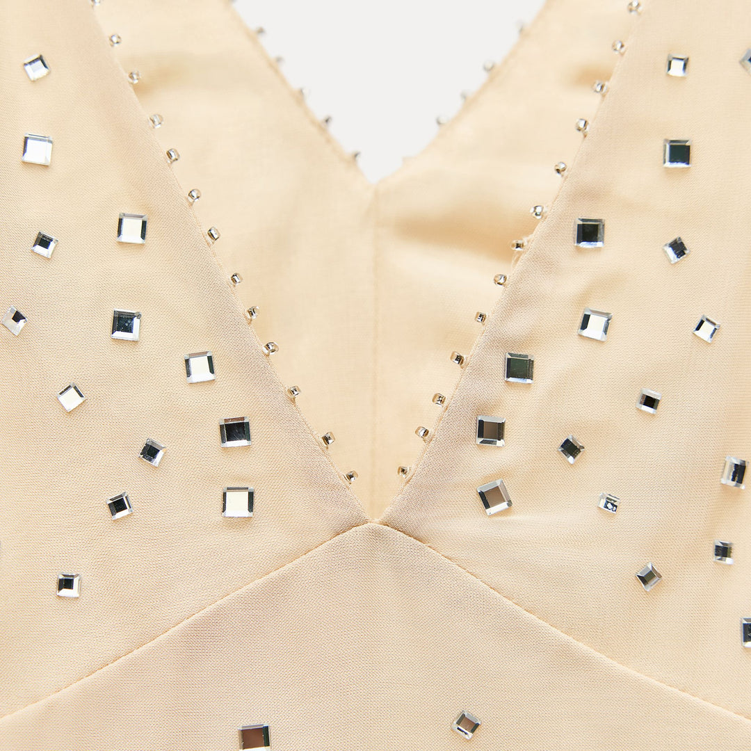 Moudda ZARA - Robe col en V fantaisie strass - Tunisie 3