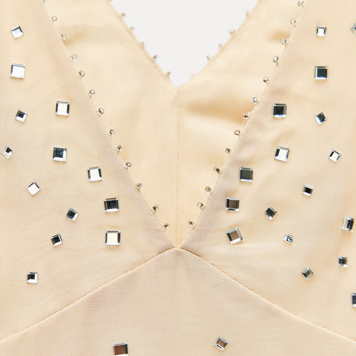 Moudda ZARA - Robe col en V fantaisie strass - Tunisie 3