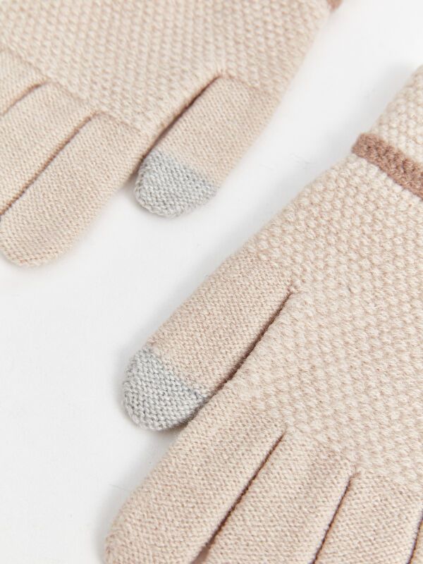 Moudda LC Waikiki - Gants tricot Femme Beige - Tunisie 2