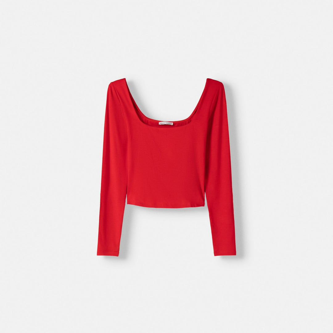 Moudda BERSHKA - T-Shirt - Encolure Carrée - Tunisie 1