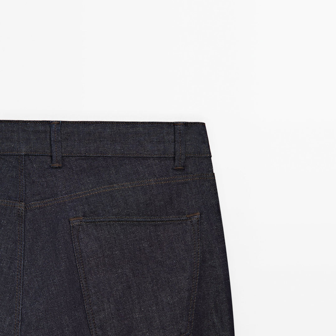 Moudda Massimo Dutti - Pantalon jean rinçé lavé coupe slim - Tunisie 5