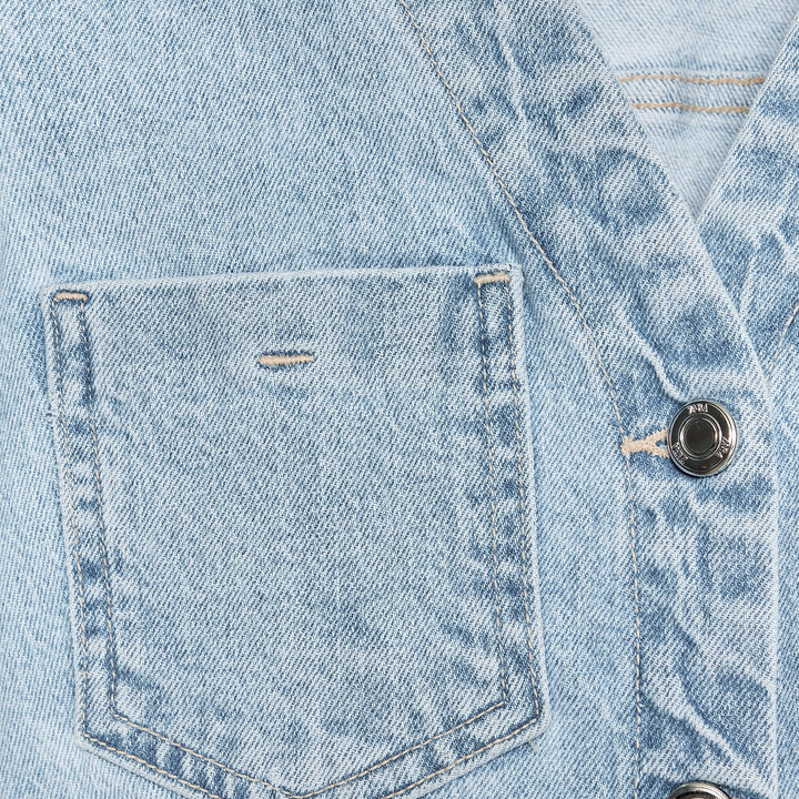 Moudda ZARA - Robe Denim Mini - Encolure Forcée & Boutons - Tunisie 3