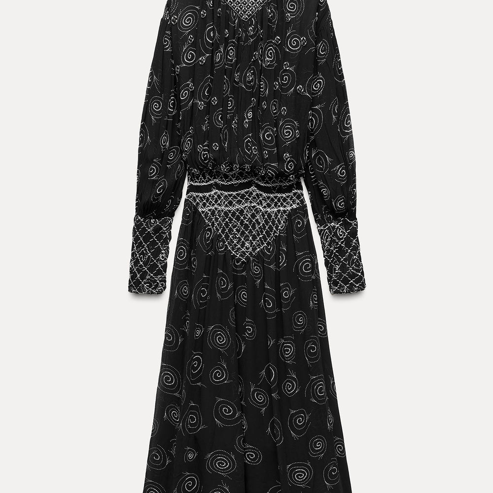 Moudda ZARA - Robe imprimée froncée avec strass - Tunisie 2