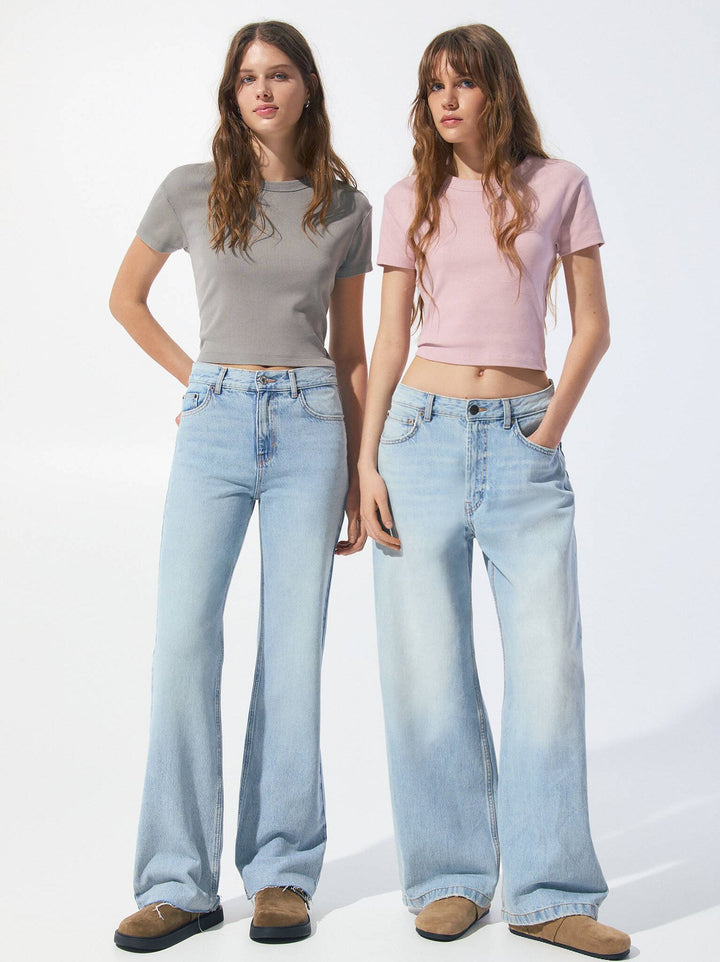 Moudda PULL & BEAR - Pack T-Shirts Basiques - Côtes & Col Rond - Tunisie 2