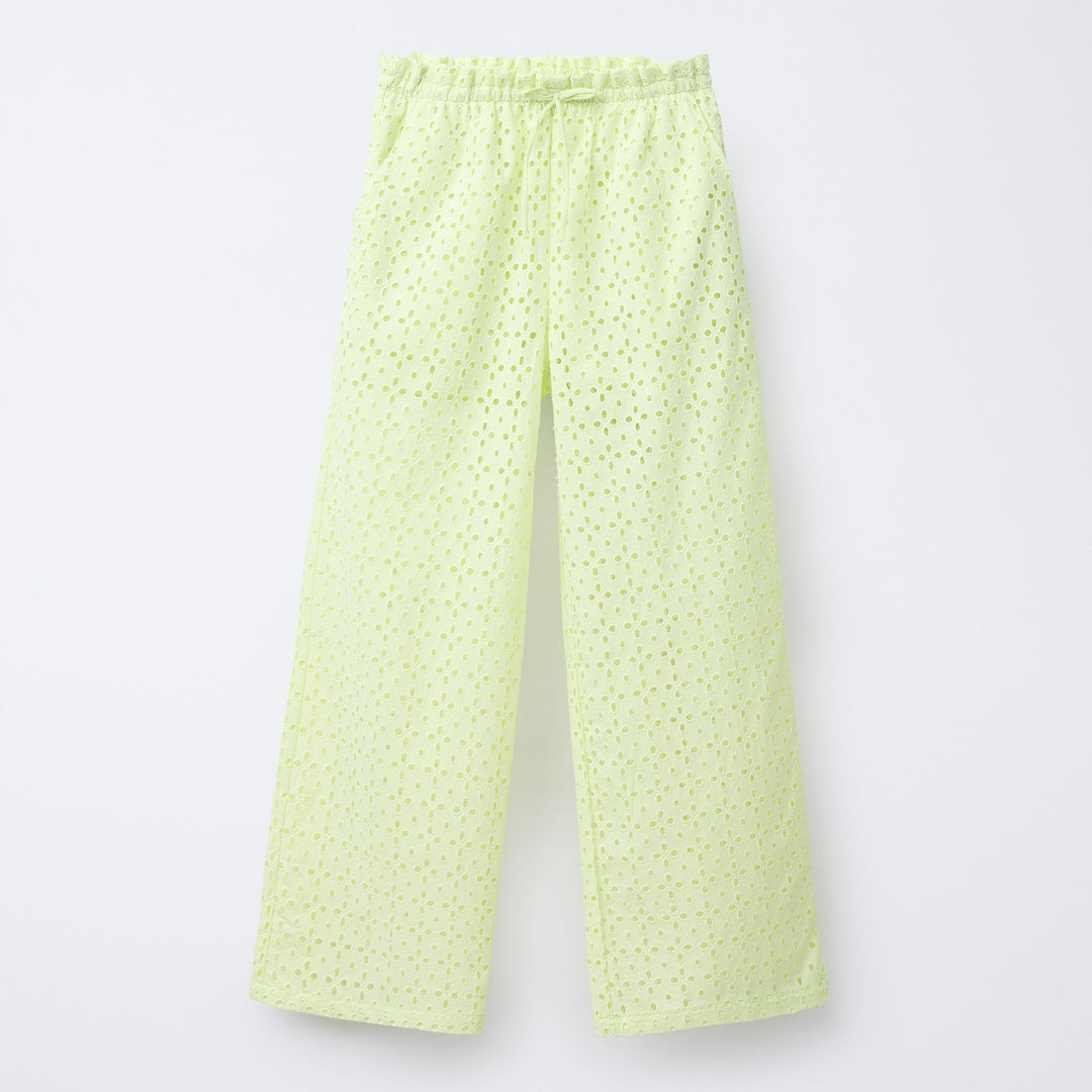 Moudda ZARA - Pantalon Fille - Schiffli & Vert Citron - Tunisie 1