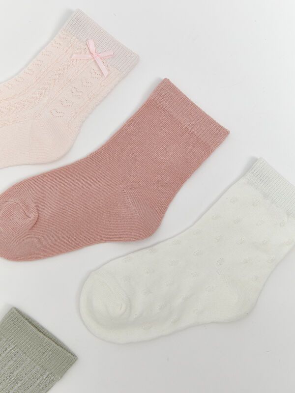 Moudda LC Waikiki - Chaussettes courtes Fille Rose pâle - Tunisie 2