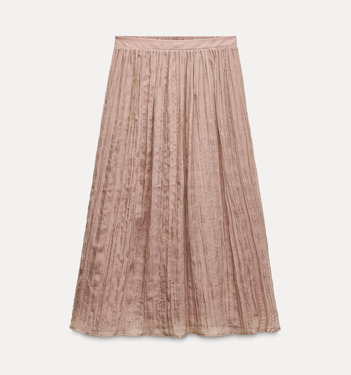 Moudda ZARA - Jupe mi-longue en crêpe froissé - Tunisie 3