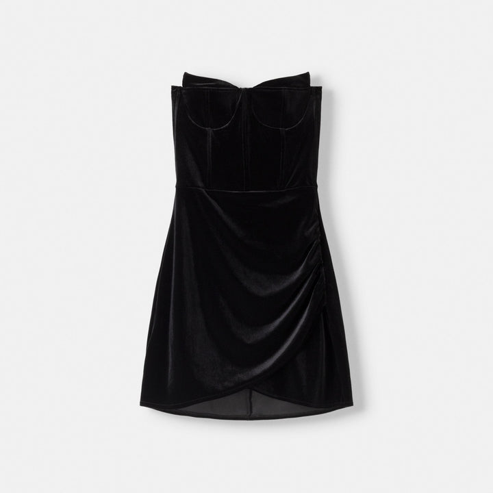 Moudda BERSHKA - Robe courte en velours motif noix de coco - Tunisie 2