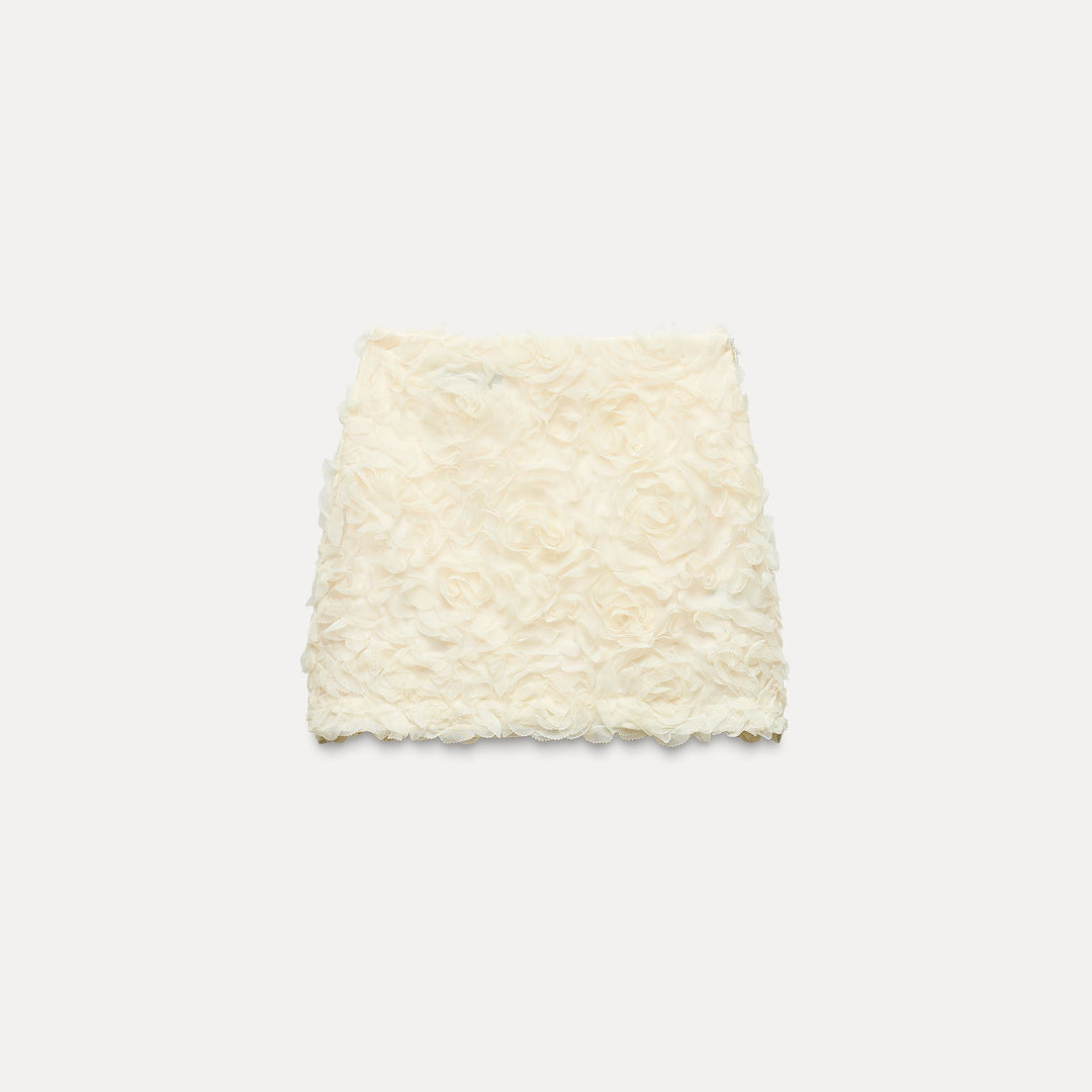 Moudda ZARA - Jupe mini fleurs 3D - Tunisie 2