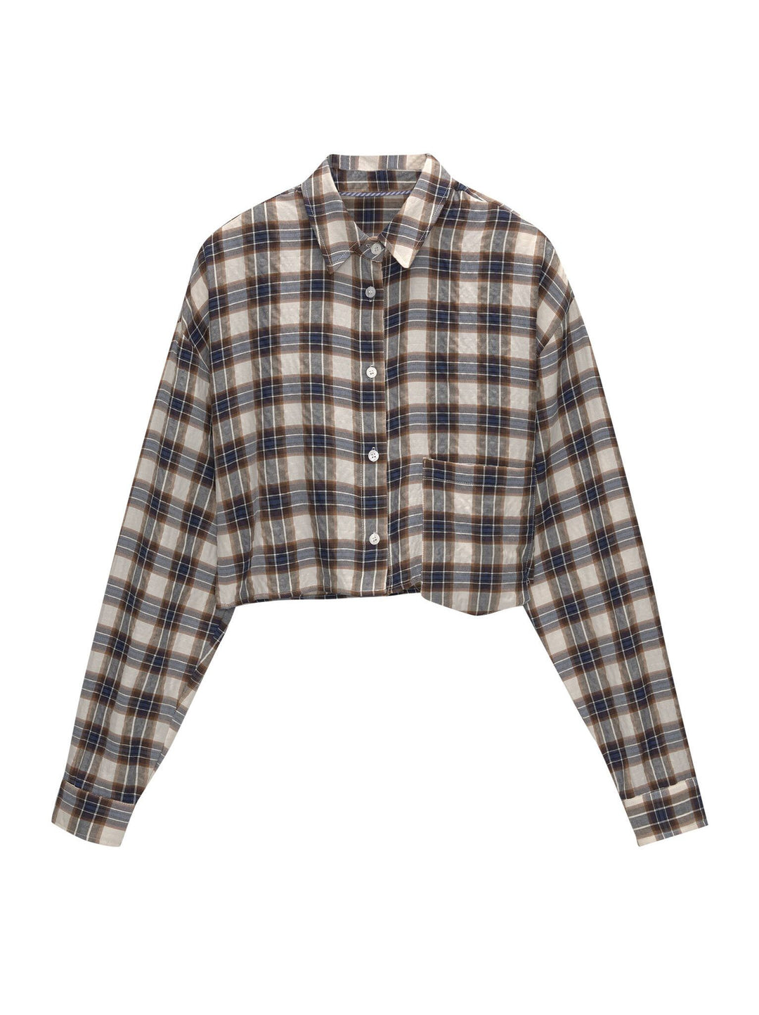 Moudda PULL & BEAR - Chemise Crop Poches à Carreaux - Tunisie 1