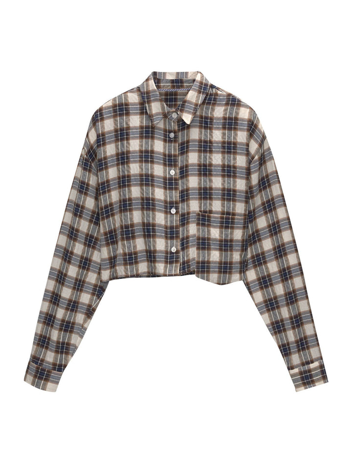 Moudda PULL & BEAR - Chemise Crop Poches à Carreaux - Tunisie 1