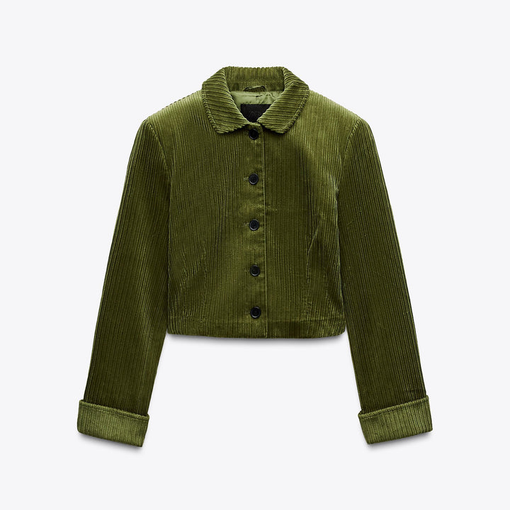 Moudda ZARA - Blazer Court Velours - Col Chemisier - Tunisie 1