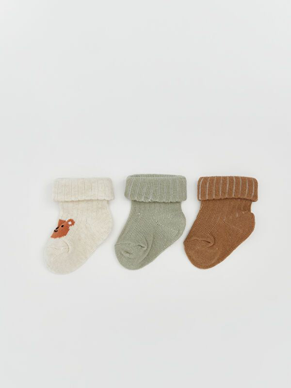 Moudda LC Waikiki - Chaussettes courtes Garçon Mélange écru - Tunisie 1