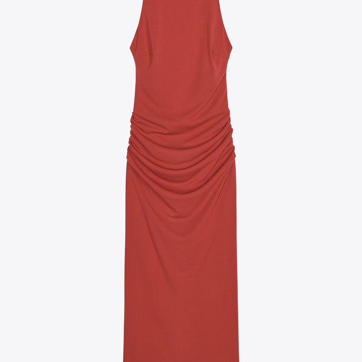 Moudda ZARA - Robe Midi Maille Halter - Dos Croisé & Riz Latéral - Tunisie 1