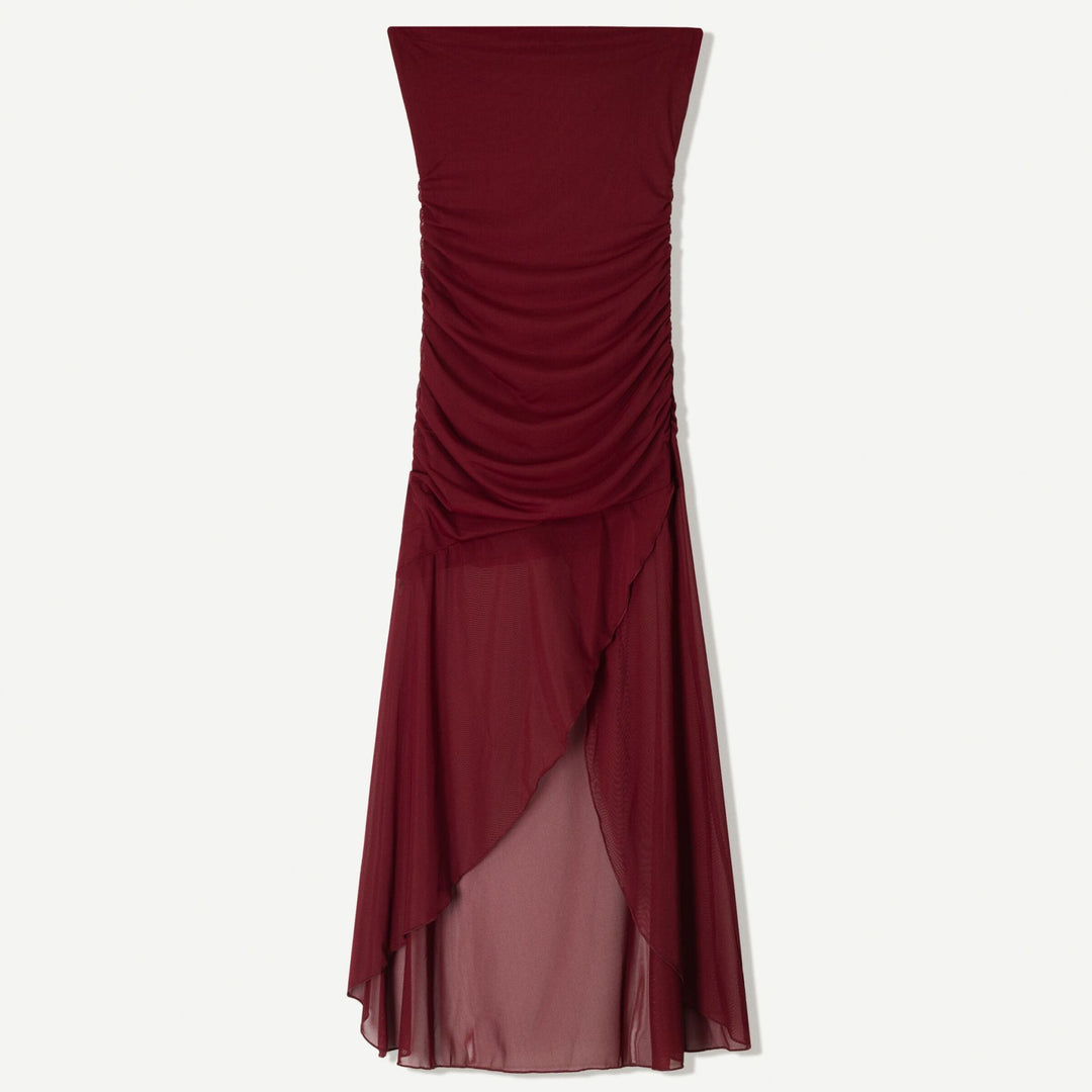 Moudda BERSHKA - Robe Midi - Encolure Bandeau & Mesh - Tunisie 1