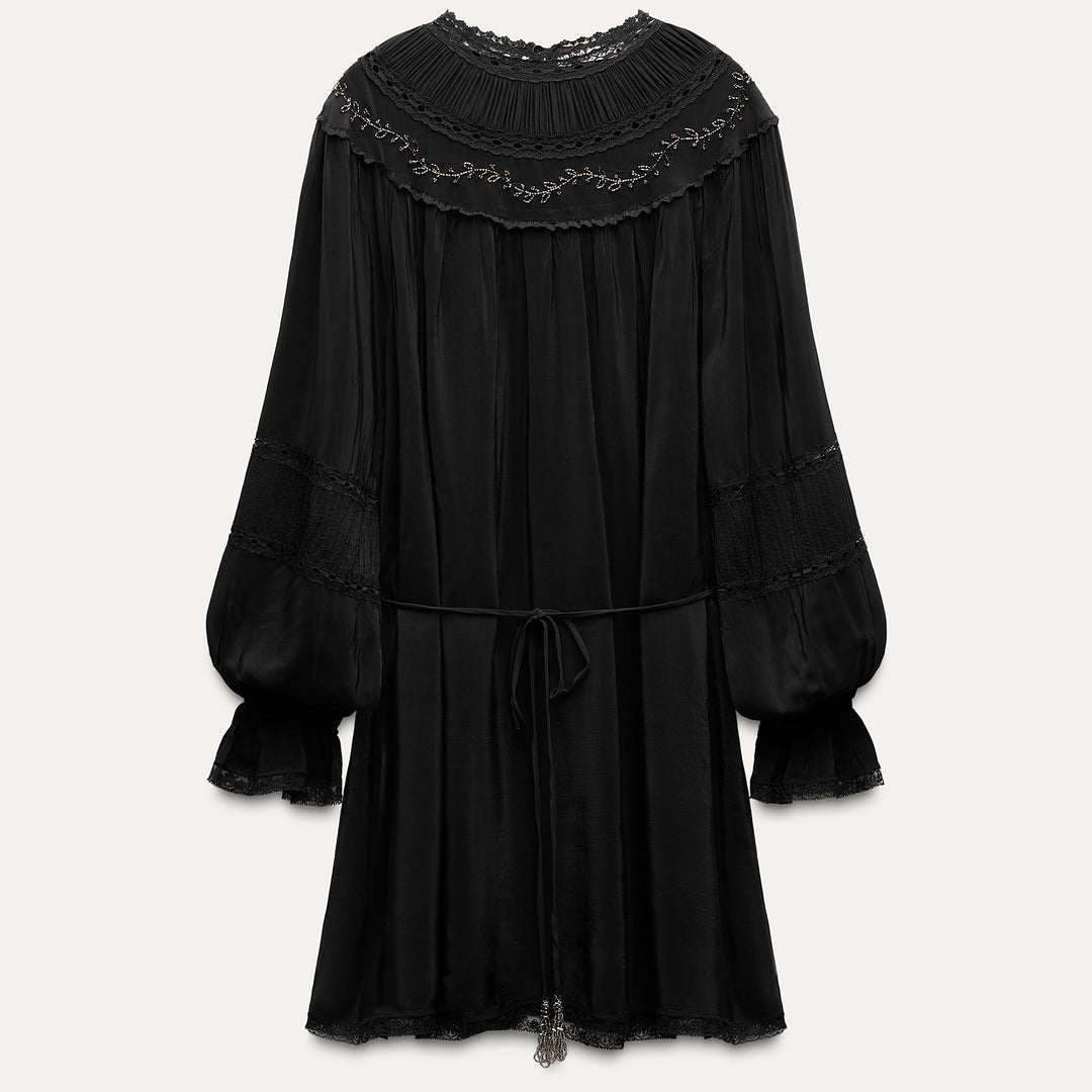 Moudda ZARA - Robe courte romantique brodée strass - Tunisie 1
